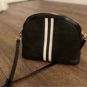 Henri Bendel rare black with white stripes bag
